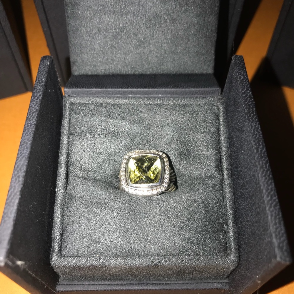 David Yurman Peridot Diamond Ring